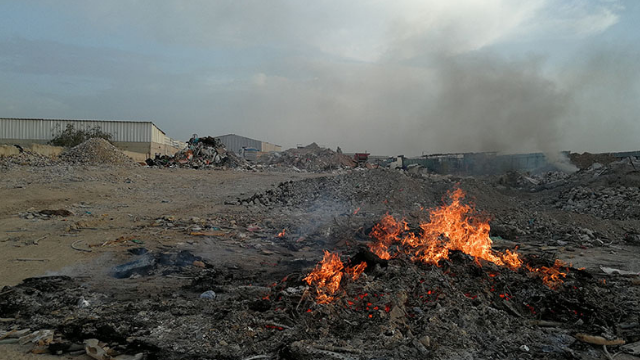 שריפת פסולת לא חוקית