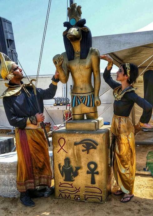 פסח במתחם המוזאונים בבאר שבע - הפנינג בסימן מצרים העתיקה. צילום באדיבות להבות