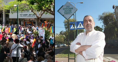 שמעון פרץ (מימין) ומצעד הגאווה 2019 בכפר סבא | צילומים: אסף פרידמן, עיריית כפר סבא